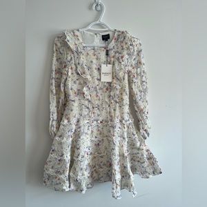 Bardot junior white summer floral babydoll dress junior 14